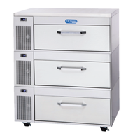 Randell FX-3SS-290 43.25" FX Series Three Drawer Work Table Refrigerator