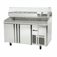 Infrico IRT-MPG1490-COMBO 59" Two-Section Refrigerated Granite Pizza Prep Table