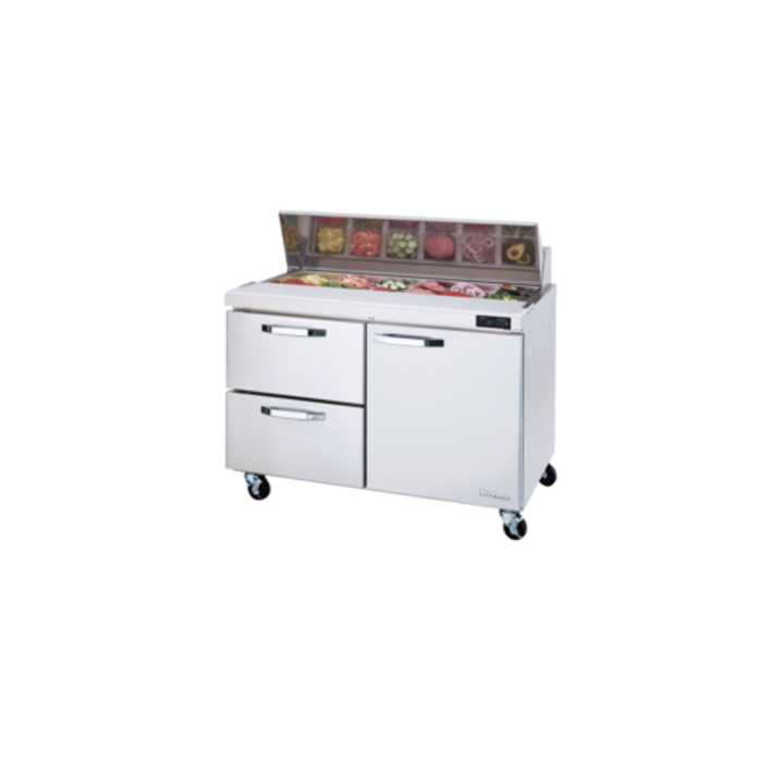 Blueair BLPT48-D2L-HC 48" Refrigerated Sandwich Prep Table with Drawers
