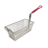 Nickel Plated Fryer Basket With Red Handle Ideal For Commercial Kitchens And Frying Menu Items