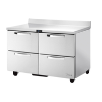 Comptoir réfrigéré de travail avec tiroirs True TWT-48D-4-HC de 122 cm