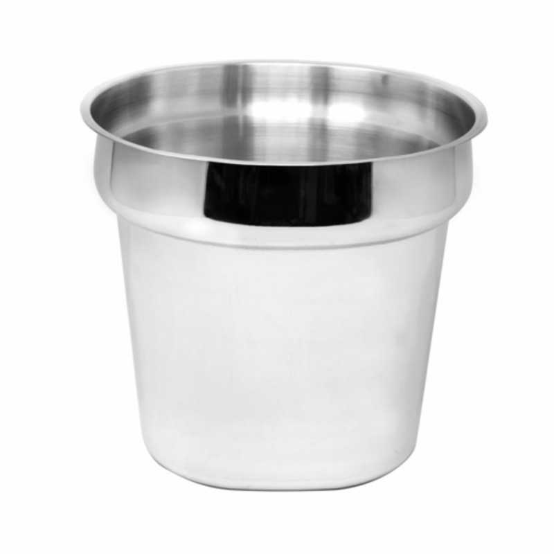 Étiquette alternative : Omcan 44668 7 qt pour légumes en acier inoxydable pour tables à vapeur - plateau encastré en acier inoxydable de 7 litres pour buffets traiteur
