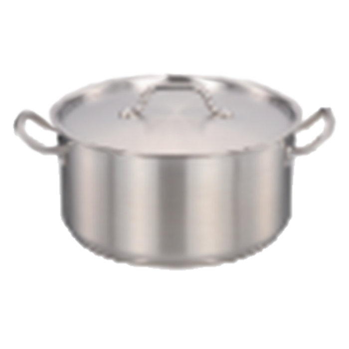 Alt Tag: Omcan 80427 15 Qt. Stainless Steel Commercial Brazier Pan with cover, stainless steel commercial braiser pan with side handles