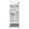 True Scientific TSCI-600CR-SWGRWW-1A 30" Chromatography Medical Refrigerator With Glass Door And Various Lab Supplies Inside