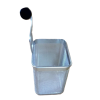 Omcan 49107 Rectangular Pasta Cooker Basket with Left Handle Accessory