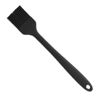 Omcan 81144 1-3/4" W x 10" L Black Silicone Pastry Brush