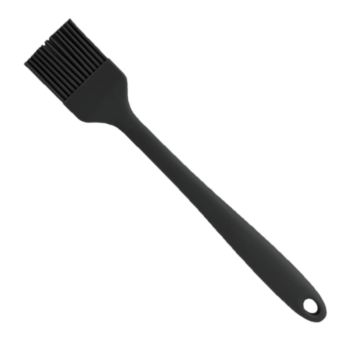 Omcan 81144 1-3/4" W x 10" L Black Silicone Pastry Brush
