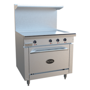 Royal RRE-GT36 36" Electric Restaurant Range with Griddle and Oven