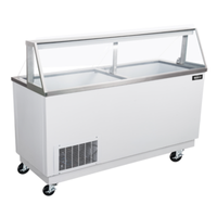 Omcan 50122 89"W Ice Cream Dipping Display Freezer Case (16+12 Tub)