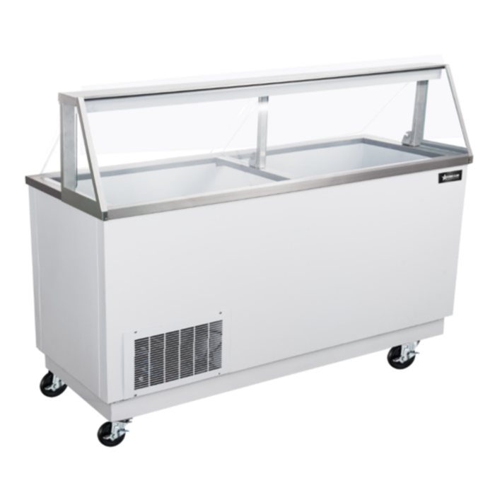 Omcan 50122 89"W Ice Cream Dipping Display Freezer Case (16+12 Tub)