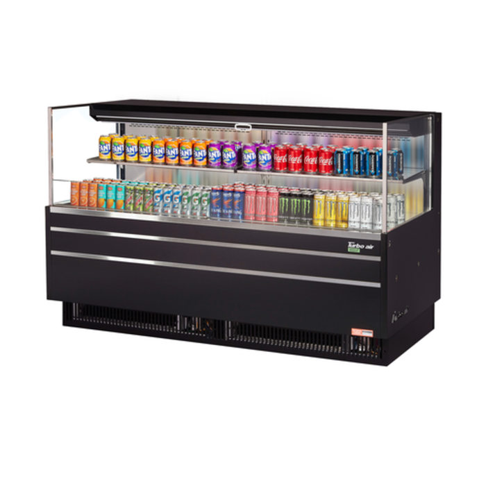 Turbo Air TOM-72L-UF-W(B)-2S-N 70-3/4"W 15.8 cu. ft. Open Merchandiser