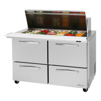 Turbo Air PST-48-18-D4-N 48-1/4"W Refrigerated Mega Top Prep Table