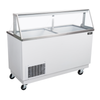 Ice Cream Dipping Freezer With Sneeze Guard Displaying Frozen Treats In A Hygienic Serving Area