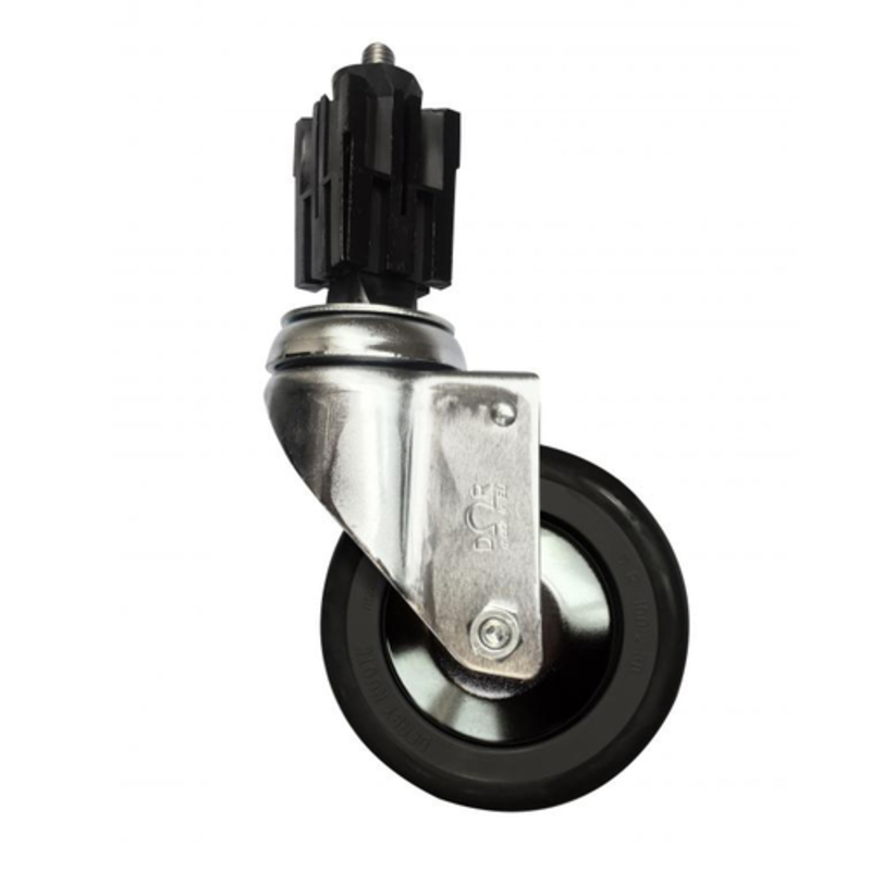 Wheels For Refrigerated Pizza Prep Tables Close-Up Of Omcan 43427 Swivel Caster Without Brake