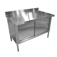 OMCAN 48-Inch Stainless Steel Commercial Work Table With Cabinet Base