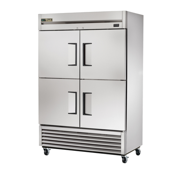 True T-49-4-HC 54.13 inch Commercial Solid Half Door Reach-In Refrigerator