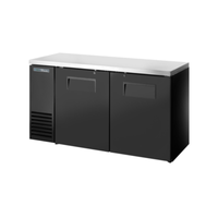 Réfrigérateur de bar arrière True Refrigeration TBB24-60-2S-Z1-SFT-B-1 avec portes solides de 60 pouces