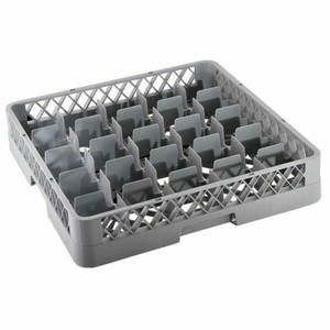 Omcan 43502 25-Compartment Commercial Dishwasher Glass Rack - 19.7" x 19.7"