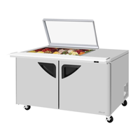 Turbo Air TST-60SD-18M-N-GL(-LW) 60-1/4"W Refrigerated Mega Top Prep Table