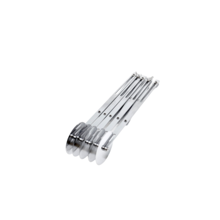 Omcan 81192 Coupe-Pâte à Pâtisserie Extensible en Acier Inoxydable à 5 Roues