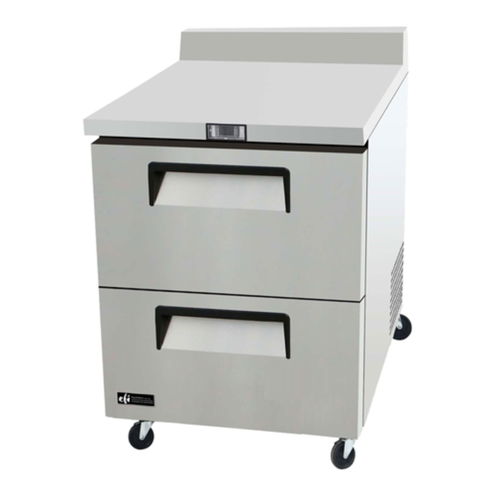 EFI Sales FWDW2-27VC 27.5 Inch Versa-Chill 2-Drawer Worktop Freezer
