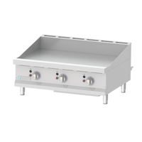 Eurodib TG36T 36x20 Inch Gas Countertop Commercial Griddle With Thermostat Controls, Commercial Gas Countertop Griddle