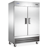 Omcan 59025 Aurora Series 54" Two-Door Reach-In Commercial Freezer With Two Doors
