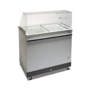Celcold CELCOLD-CF59-FGARD 3-Cone Capacity Acrylic Food Guard with Crumb Catcher for CF59 Series