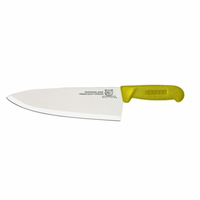 OMCAN 12127 Couteau de chef professionnel à lame moyenne de 25 cm, manche jaune