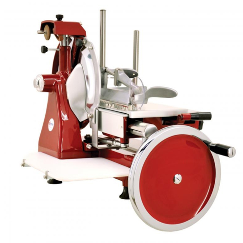 Trento 18830 Manual Volano Meat Slicer 14.56 Inch Blade For Precise, Hand-Powered Slicing In Delis And Restaurants.