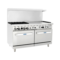 CookRite AGR-4B36GR-LP 60 Inch Restaurant Gas Range With 4 Burners And Stainless Steel Finish