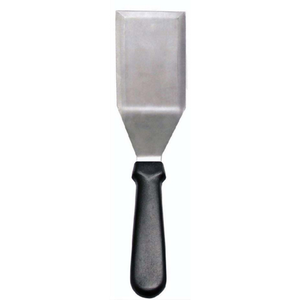 Alt Tag: Omcan 80035 Solid Stainless Steel 12.2-Inch Commercial Kitchen Turner stainless steel turner spatula with black handle