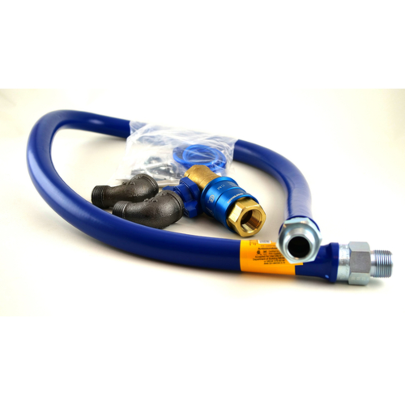 Alto-Shaam Gas Oven Quick Disconnect Kit with Blue Hose and Connectors for Secure Gas Line Disconnection