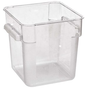 Omcan 80170 4 Quart Square Clear Polycarbonate Food Storage Container