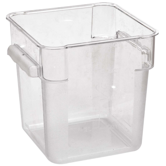 Omcan 80170 4 Quart Square Clear Polycarbonate Food Storage Container