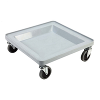 Omcan 44356 Gray Polypropylene Commercial Dishwasher Rack Dolly Without Handle