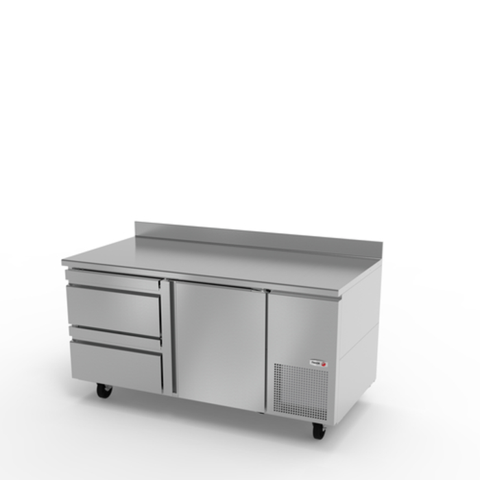 Fagor SWR-67-D2 67-1/4" Wide Refrigerated Worktop Counter With Stainless Steel Finish