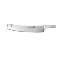 Omcan 11520 16" Pizza Rocker Knife with White Double Handle