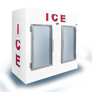 Leer L085UCGP 84 Inch Indoor Ice Merchandiser 85 Cubic Feet Cold Wall