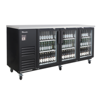 Blueair BLBB90-4BG-HC 90-Inch Glass Door Refrigerated Back Bar