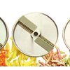DQ6 6mm julienne disc plate for Eurodib food processor with vegetables.