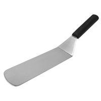 Omcan 16817 Professional Solid Stainless Steel Turner Spatula for Commercial Kitchens, solid stainless turner spatula with black handle