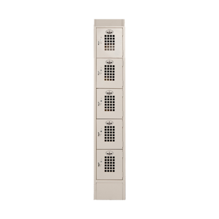 Winholt WL-55-ST 12"L x 12"D 5-Door Slanted Top Locker