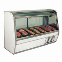 Howard McCray SC-CMS32E-6C 74 Inch Curved Glass Red Meat Case