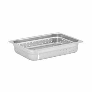 Plat à vapeur en acier inoxydable Omcan 85200 de pleine taille, profondeur de 4 pouces