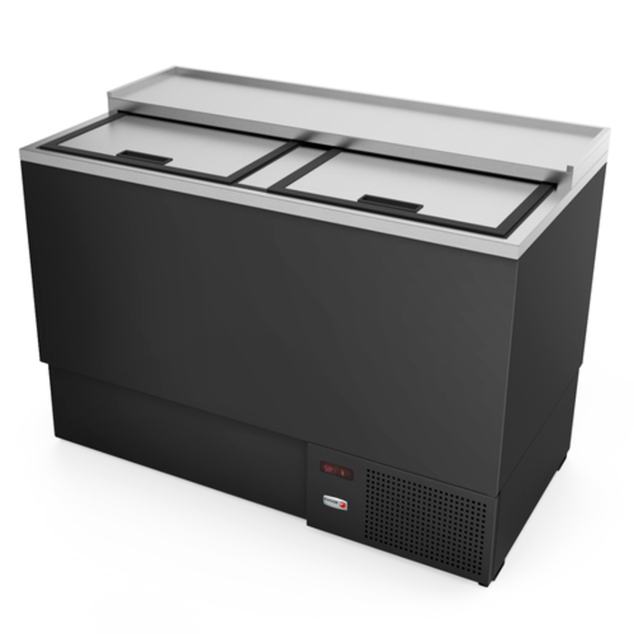 Fagor FGF-50S-HC 49.63" Stainless Steel Two Door Glass Froster Chiller commercial bar glass and plate chiller, stainless steel cabinet
