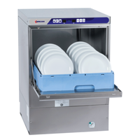 Lave-vaisselle Omcan 46798 sous comptoir haute température, capacité 28 casiers/heure