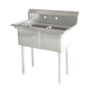 OMCAN 41" Wide Durable 18-Gauge Two Compartment Pot Sink for Commercial Kitchens