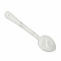 Omcan 80291 13" Solid Serving Spoon, Clear Polycarbonate, NSF