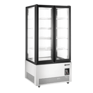 Omcan 48376 40.2" Four-Sided Glass Display Freezer 21.18 cu.ft.